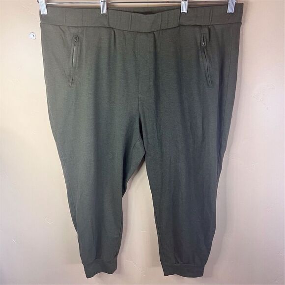 Torrid Women's Size 4x Dark Green High Rise Jogger Pants with‎ Zip Pockets Comfy - Picture 1 of 7